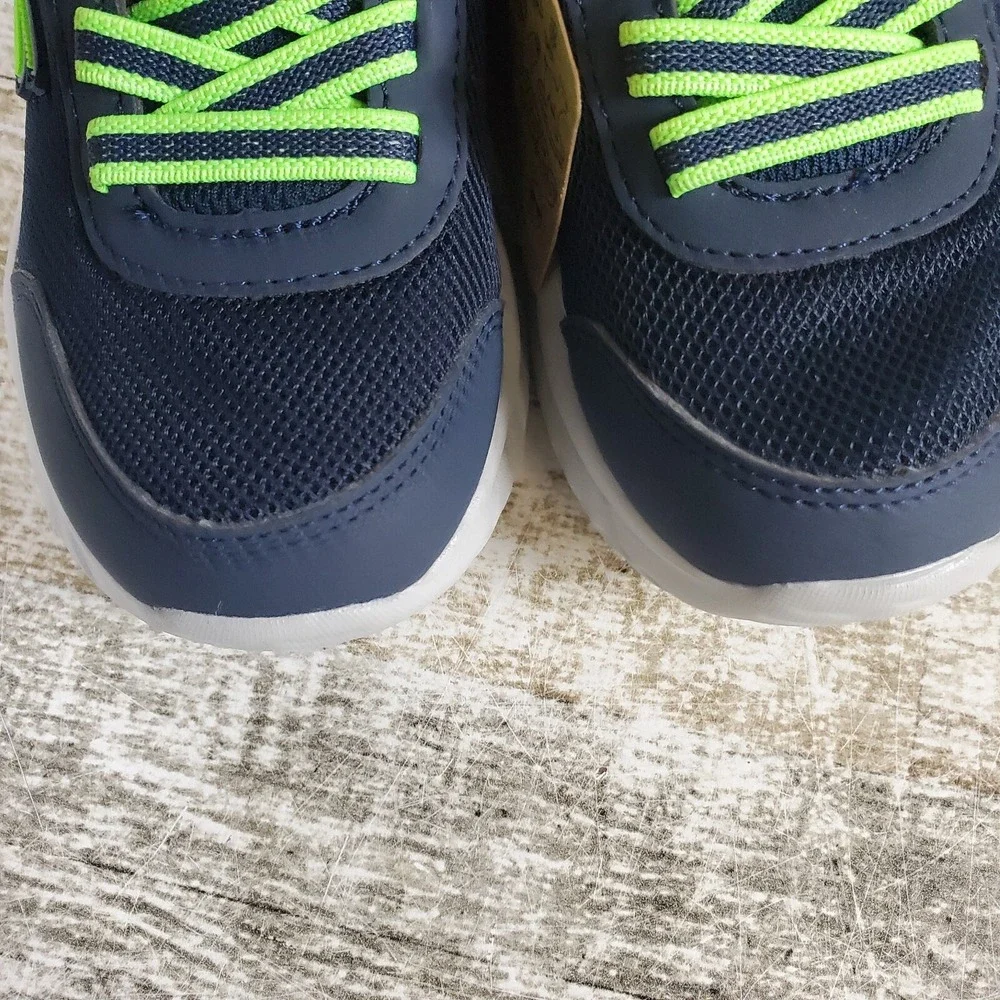 Skechers Nitro Sprint Kids Shoes Sz 9 Running Navy Blue Gray Logo Mesh Sneakers
